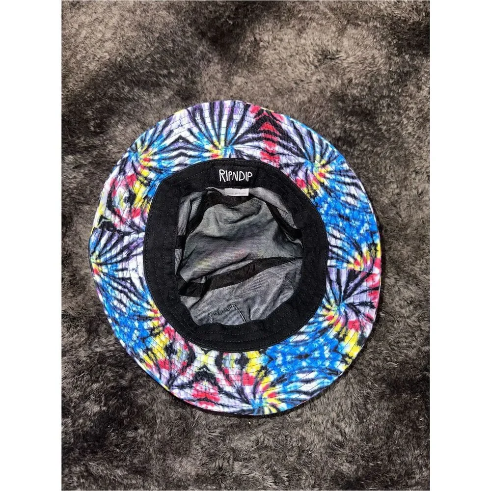 RIPNDIP Sunburst Lord Nermal Cotton Dyed Bucket Hat OS Indie Skater Grunge Beach